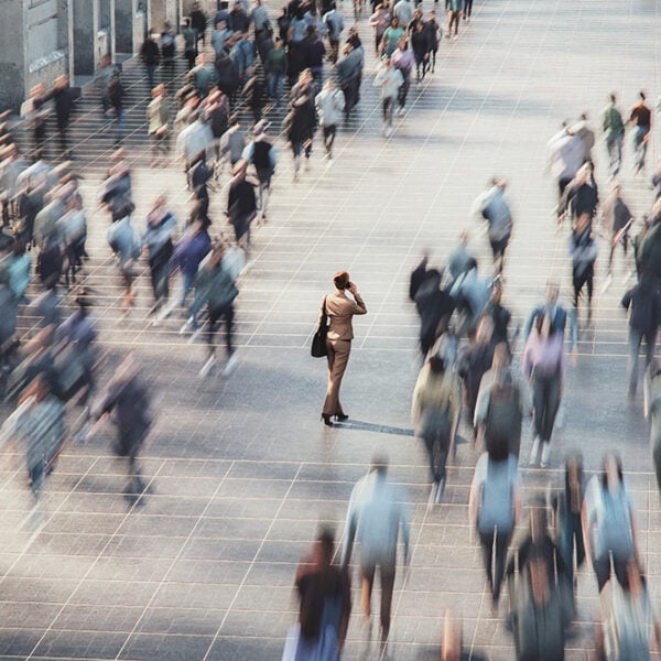 stock photo of crowd and woman