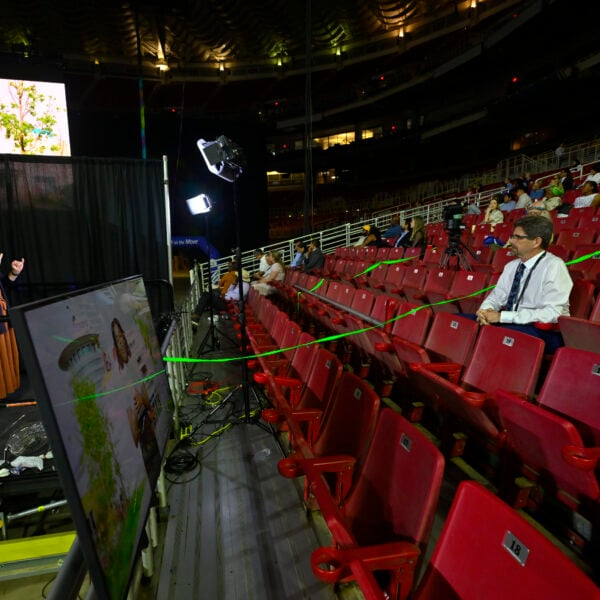 Interpreter signs for Deaf Delegate Jeff Jordan.