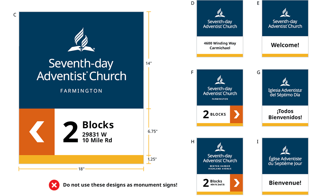Jsda Sign Design Guidebook Signage – North American Division of Seventh-day Adventists