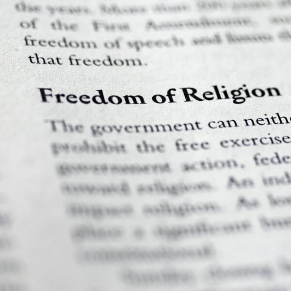 The highlighted term Freedom of Religion written in a Legal Business Law textbook
