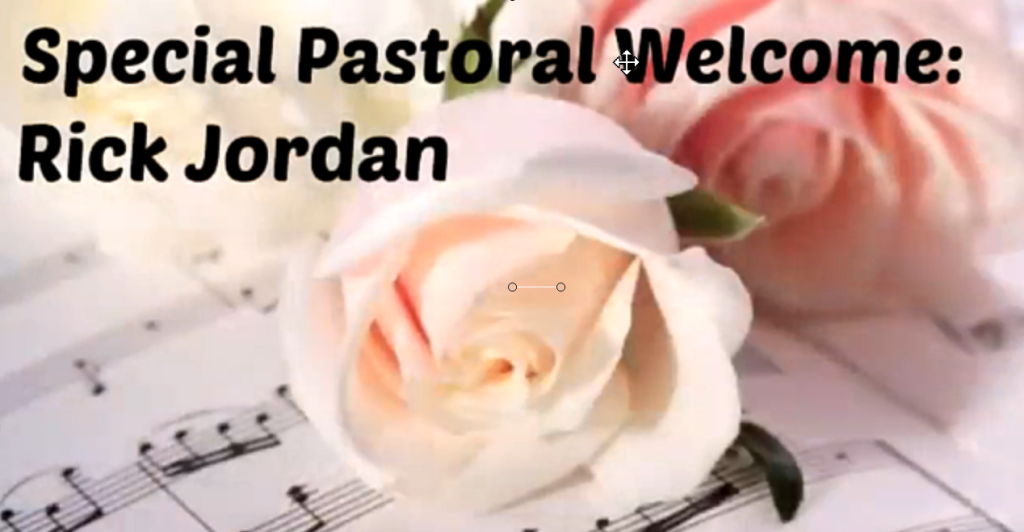 Special Pastoral Welcome — Rick Jordan