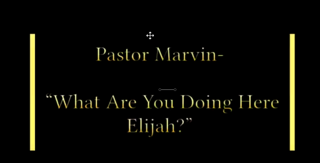 What are you Doing Here Elijah