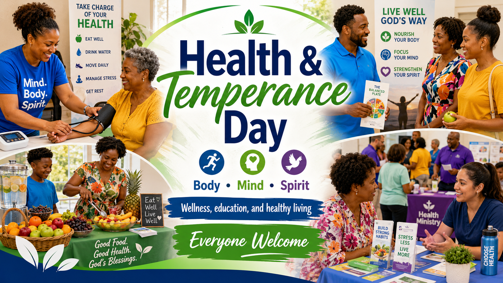Community members participating in health education and wellness activities.