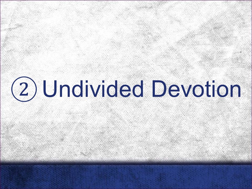 Undivided Devotion