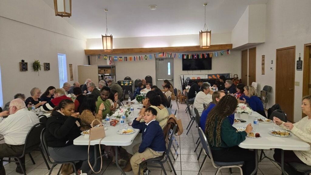 Every week we enjoy a fellowship lunch after our worship service. Acts 2:42.