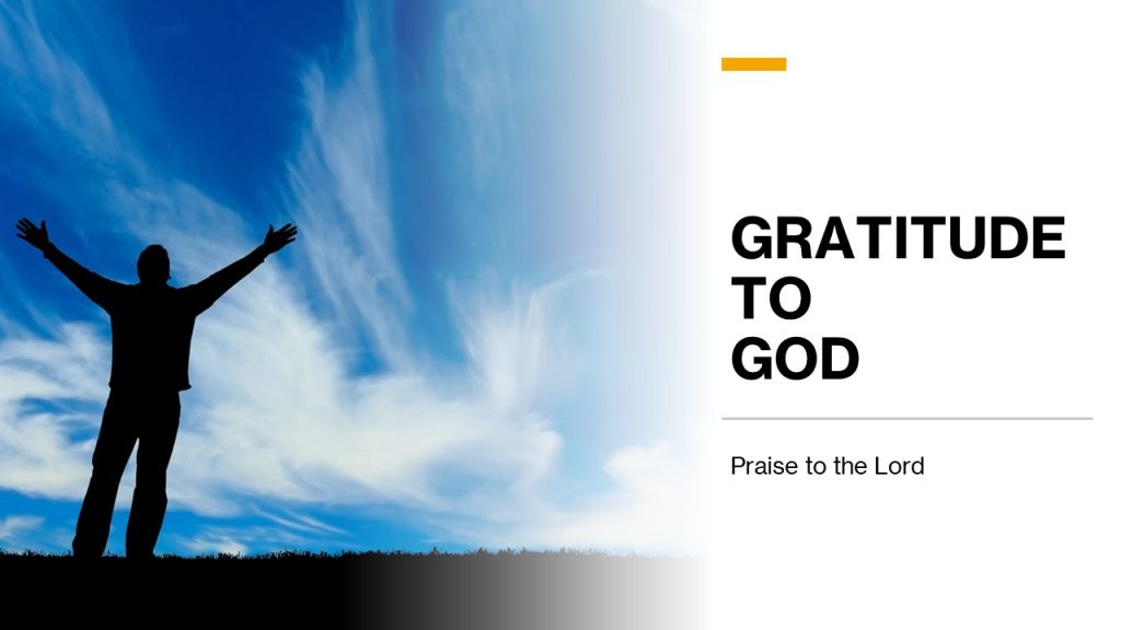 Gratitude to God
