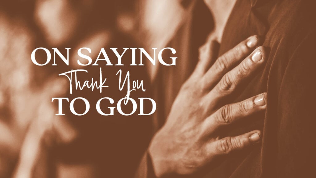 On Saying Thank You to God episode artwork