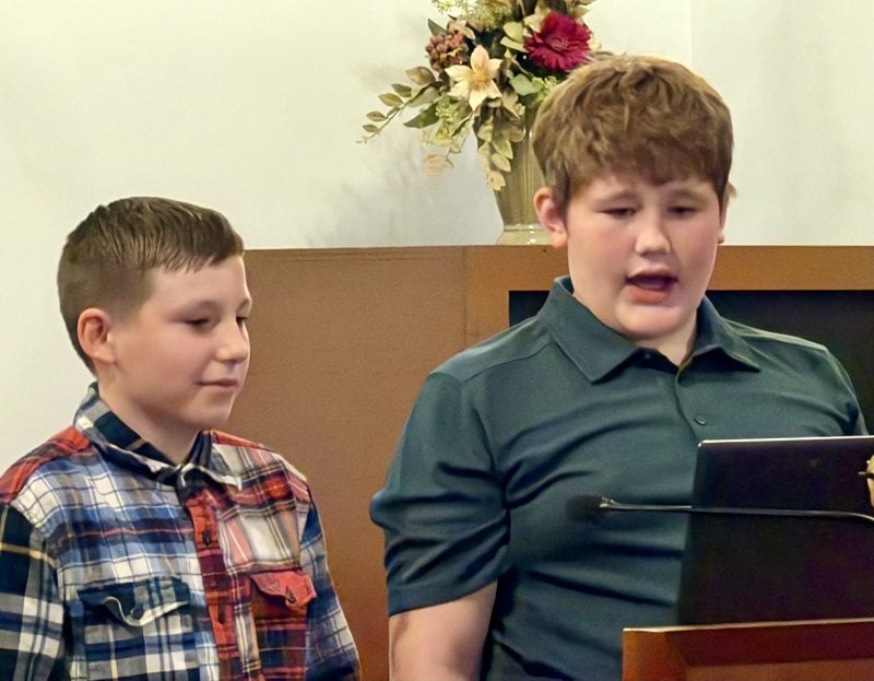 Students leading a worship series