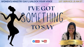 I’ve Got Something To Say (Second Service)