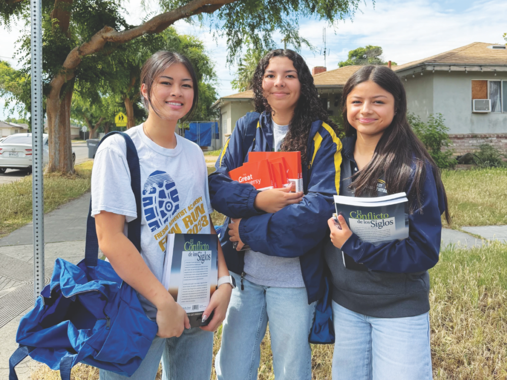 Students Share Hope Door-to-Door in Fresno