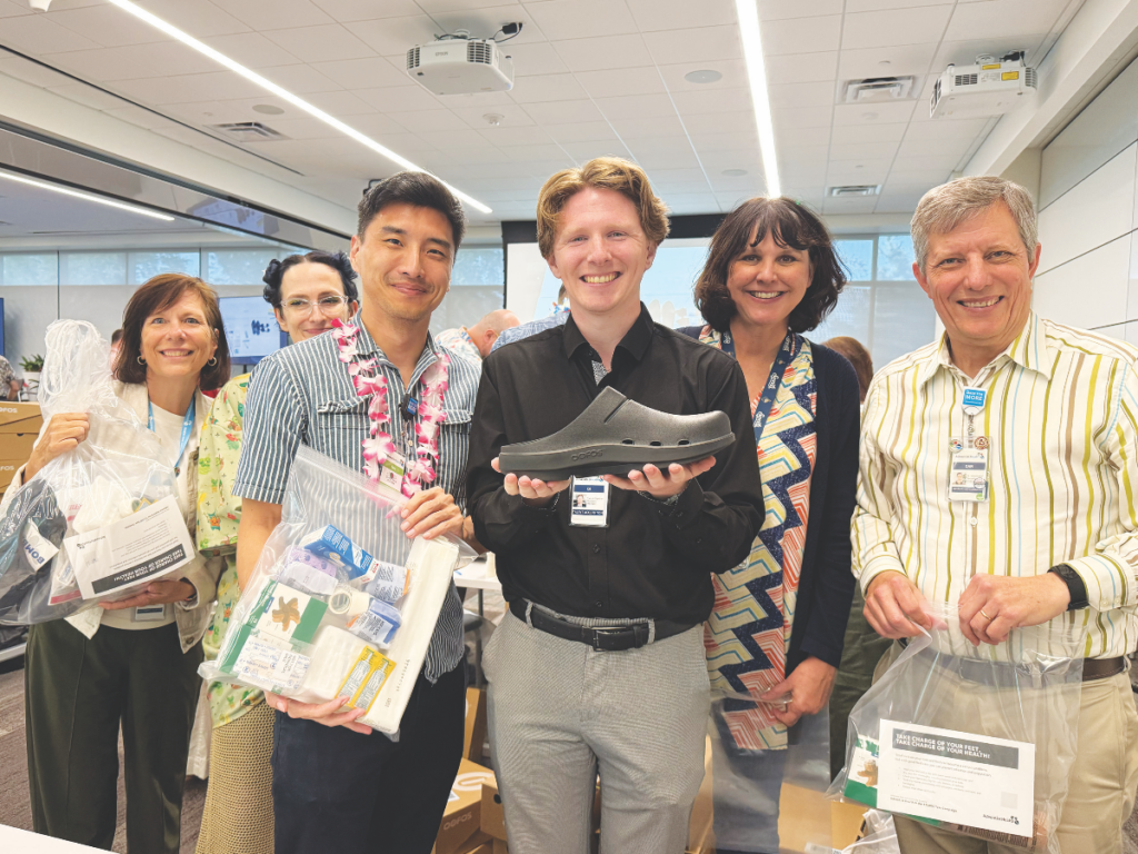 Volunteers Assemble Foot-Care Kits