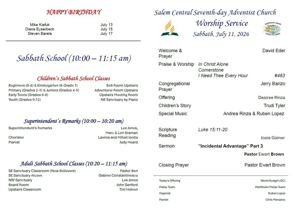 SDA Church Bulletin Page 2 07.11.26