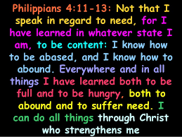 Peace Joy Contentment in midst of Hardship