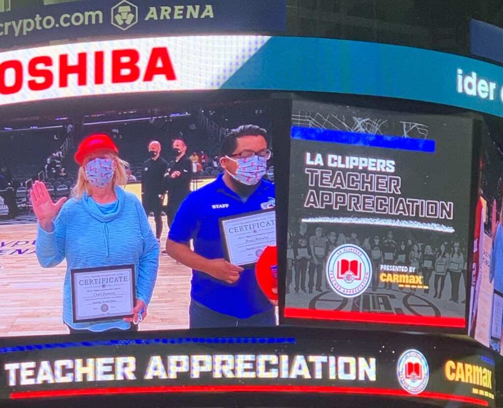 Third-Grade Teacher Honored at Clippers Game