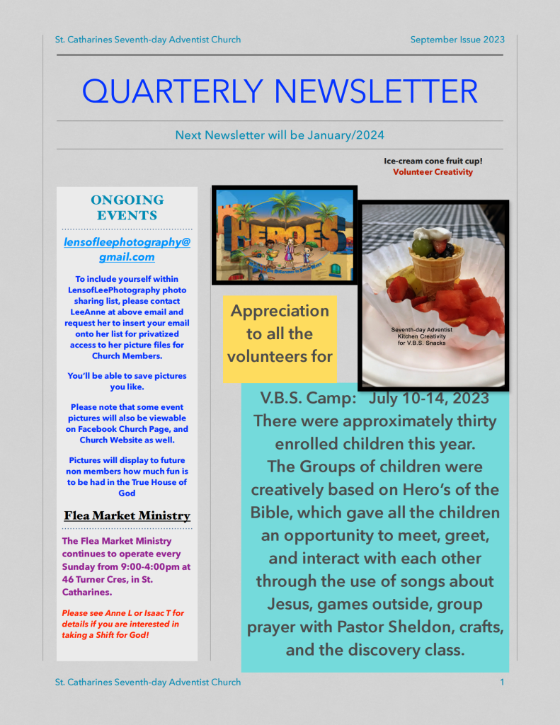 September 2023 Newsletter