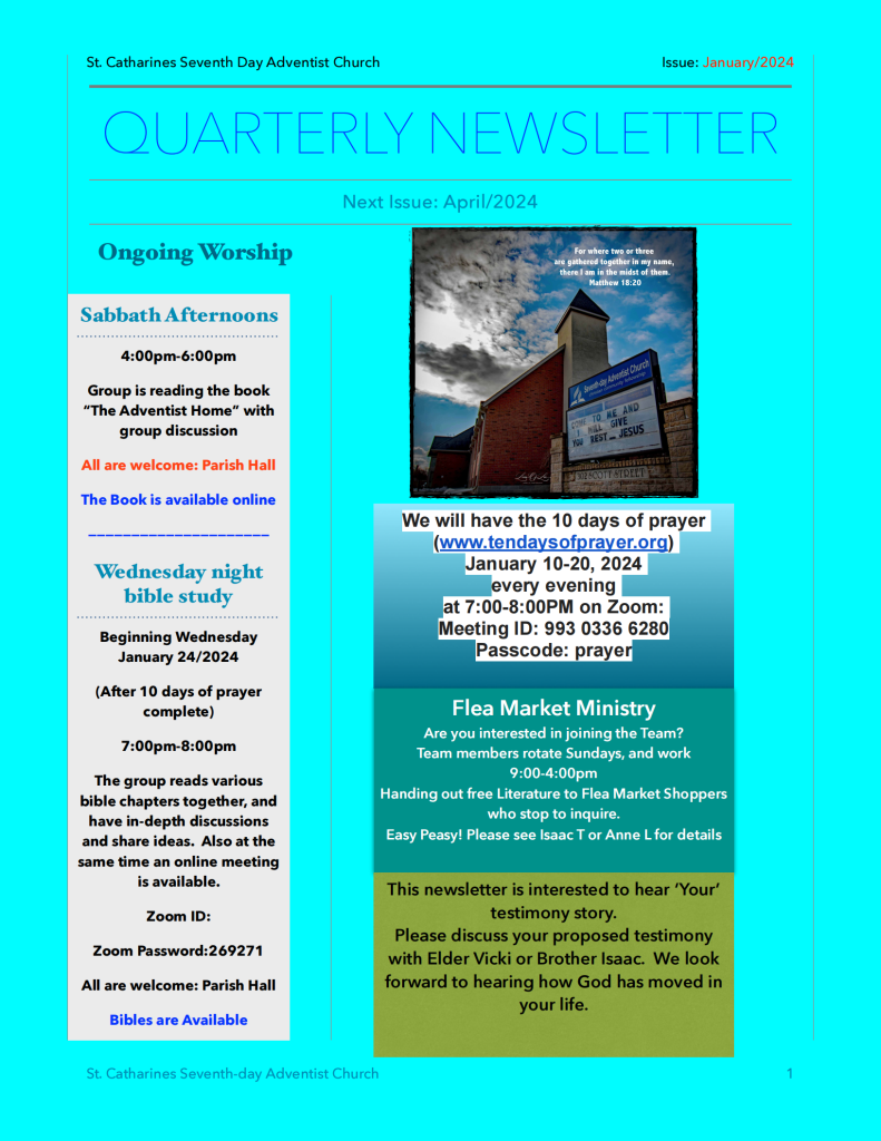 January 2024 Newsletter