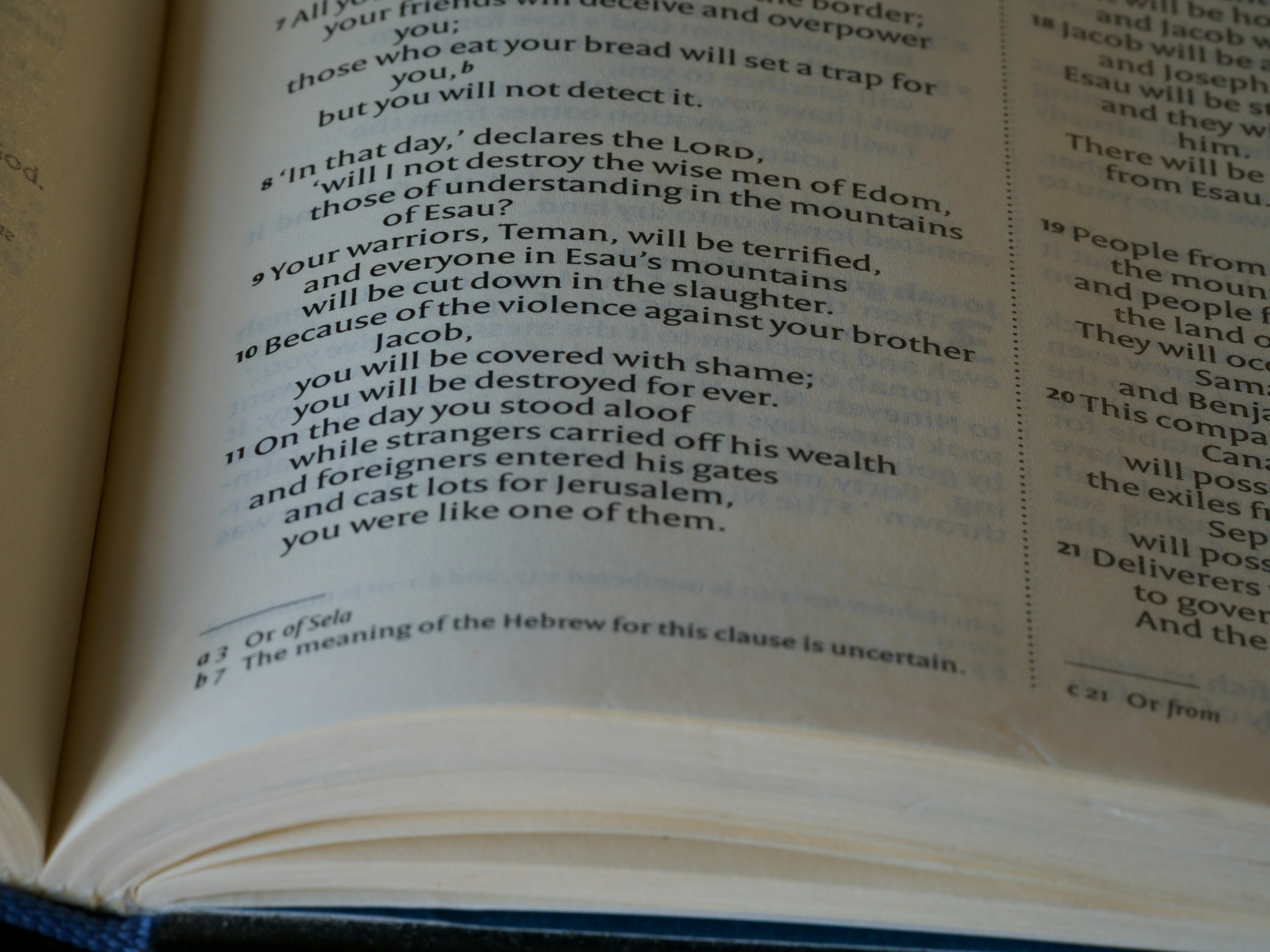 Photo of the Bible used for Sabbath Schools at Stevens Point SDA