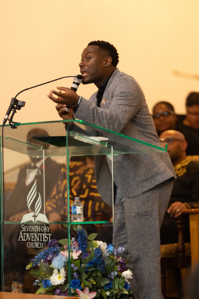 Image of a pastor at the pulpit