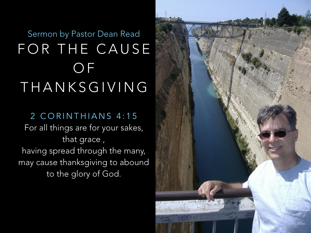 For The Cause of Thanksgiving
