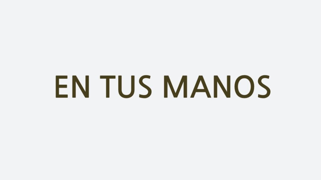 EN TUS MANOS