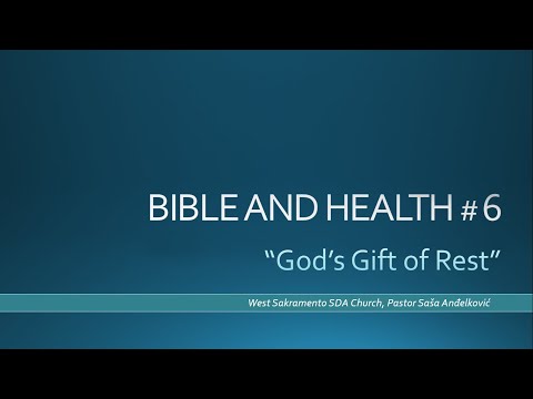 Video Sermon – 4/25/20 – Bible & Health #6