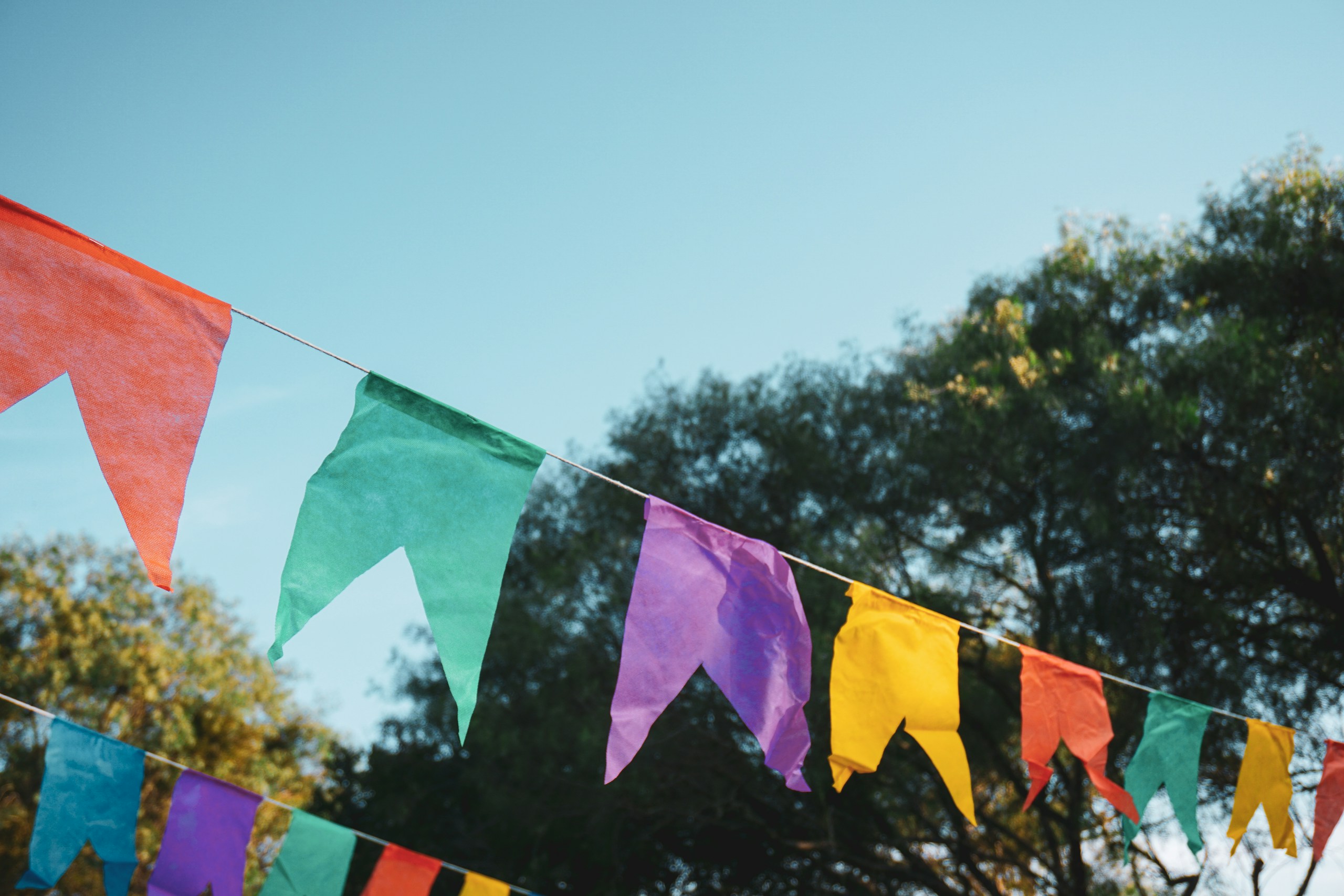 a group of flags